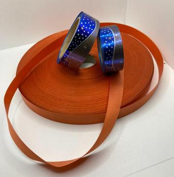 RIBBONS HOBBYLINTEN oranje en blauw   beschikbaar voor biedingen