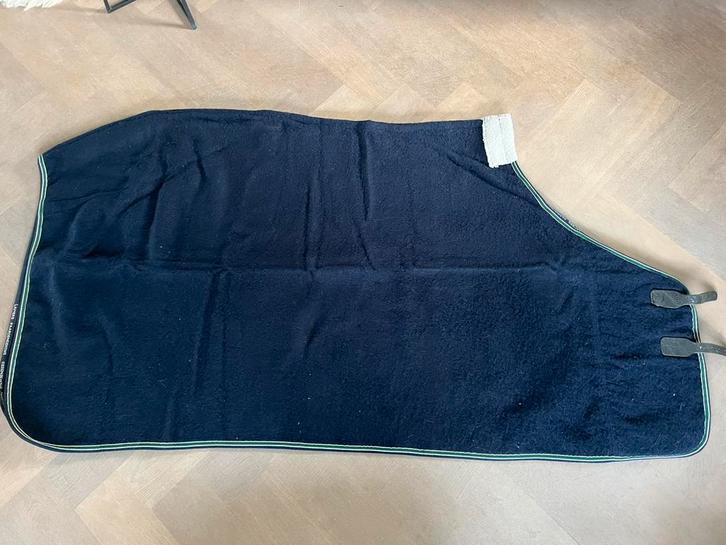 Dikke 100% scheerwollen deken donkerblauw maat 195, Dieren en Toebehoren, Paarden en Pony's | Dekens en Dekjes, Zo goed als nieuw