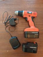 Black & Decker accuschroefmachine incl. 2 accu's, Doe-het-zelf en Verbouw, Gereedschap | Boormachines, Ophalen of Verzenden, Gebruikt