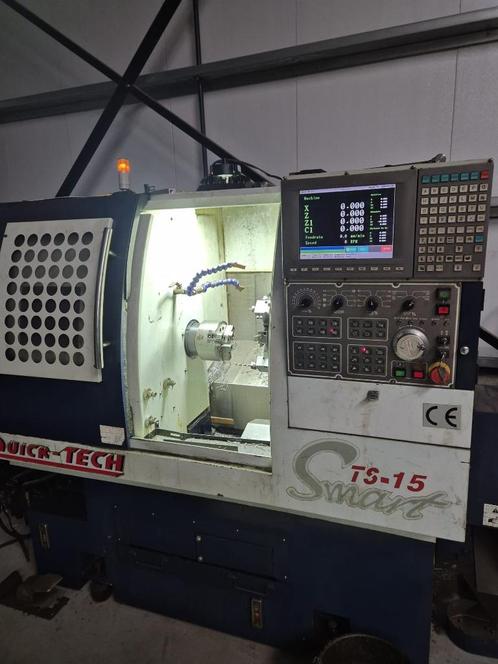 cnc draaibank quick-tech ts15, Doe-het-zelf en Verbouw, Draaibanken, Gebruikt, Metaaldraaibank, Minder dan 500 mm, Computergestuurd (Cnc)