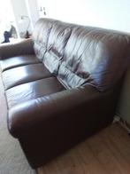 Leren bankstel, Huis en Inrichting, Ophalen, Gebruikt, Driepersoons, 200 tot 250 cm