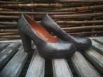 Fred de la Bretoniere Pumps Leer Zwart met Shimmer maat 39, Pumps, Fred de la Bretoniere, Zwart, Ophalen of Verzenden