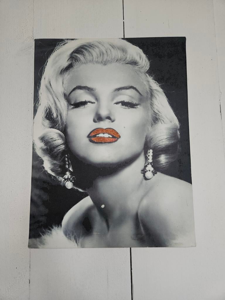 Vintage Marilyn Monroe Canvas Schilderij 30x40, Ophalen of Verzenden