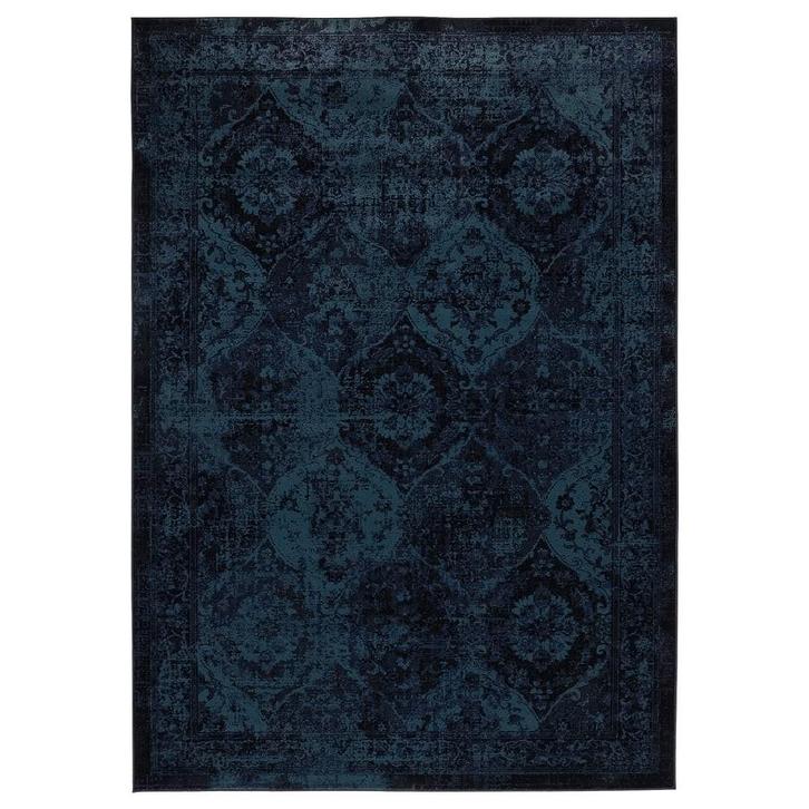 VONSBÄK Donkerblauw Vloerkleed 170x230, Huis en Inrichting, Stoffering | Tapijten en Kleden, Zo goed als nieuw, 150 tot 200 cm