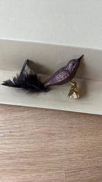 Bruine glitter kerstvogel op knijper, Ophalen of Verzenden, Zo goed als nieuw
