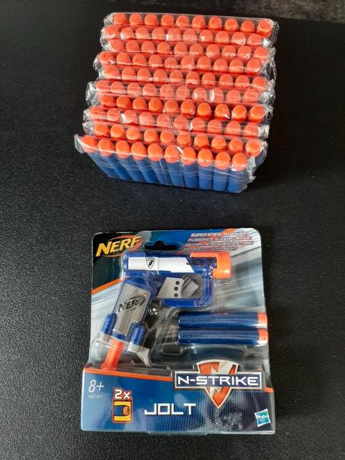 Nerf Jolt N-Strike + 100 extra pijlen nieuw in de verpakking, Kinderen en Baby's, Speelgoed | Buiten | Actiespeelgoed, Nieuw, Ophalen of Verzenden