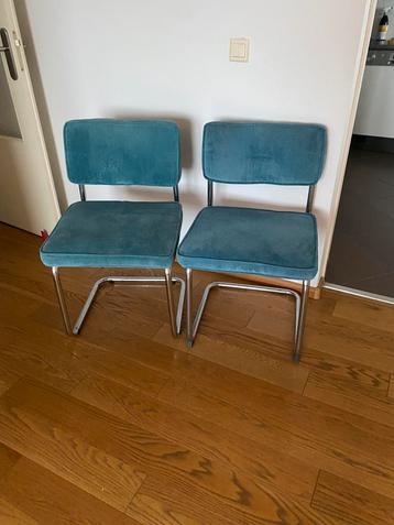 2 comfortabele ribstof stoeltjes – samen €60! beschikbaar voor biedingen