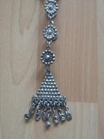 Bijz. oude metalen kettinghanger symbolen 12 cm. Met ketting, Overige materialen, Overige voorstellingen, Ophalen of Verzenden