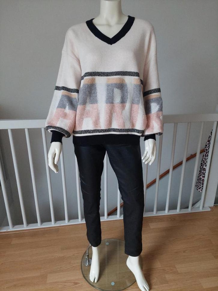 Trui Paris van moewy maat 44 - 46 zo goed als nieuw, Kleding | Dames, Truien en Vesten, Zo goed als nieuw, Maat 42/44 (L), Beige