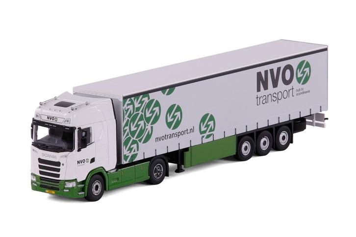 Scania S Highline met Schuifzeiloplegger - NVO Transport BV, Hobby en Vrije tijd, Modelauto's | 1:50, Nieuw, Bus of Vrachtwagen