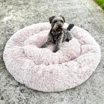 Enorme fluffy hondenmand, donut, grijs, groot, 100 cm, Dieren en Toebehoren, Ophalen of Verzenden, Zo goed als nieuw, Pluche