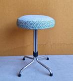 Unieke vintage Brabantia kruk met nieuwe groene stoffering, Vintage, Ophalen of Verzenden, Zo goed als nieuw, Nvt