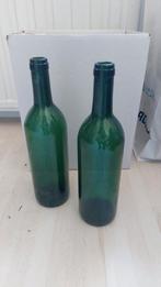 Glazen flessen groen met lichtjes kurken, Ophalen, Minder dan 50 cm, Groen, Glas