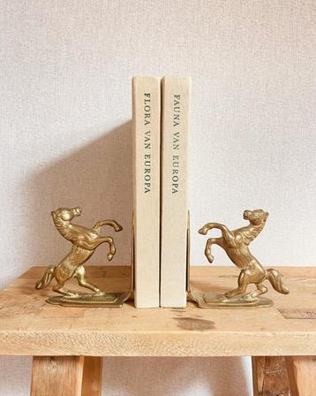 Set van twee messing boekensteunen beschikbaar voor biedingen