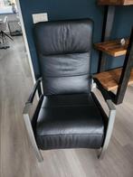 Leren Relaxfauteuil, Gebruikt, Minder dan 75 cm, Ophalen of Verzenden, Metaal