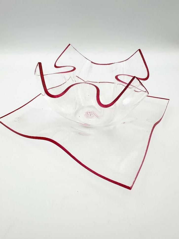 70s Space Age plexiglas schaal en schotel, Huis en Inrichting, Woonaccessoires | Schalen en Manden, Gebruikt, Schaal, Overige vormen