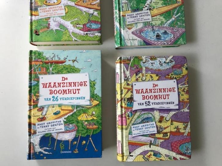 4 x De Waanzinnige Boomhut 13, 26, 52,  65 Andy Griffiths, Boeken, Kinderboeken | Jeugd | onder 10 jaar, Zo goed als nieuw, Fictie algemeen