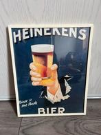 Vintage Heineken Poster Ingelijst, Verzamelen, Biermerken, Ophalen of Verzenden, Gebruikt, Heineken