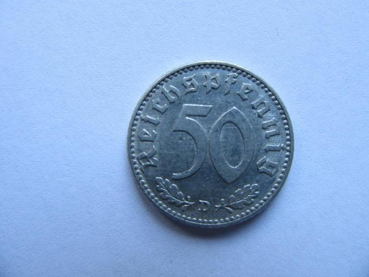 Duitsland 50 pfennig 1935 D of 1949 J goede kwaliteit, Postzegels en Munten, Munten | Europa | Niet-Euromunten, Losse munt, Duitsland