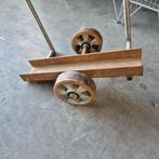 zware platenwagen met 160 mm wielen en RVS stang, Doe-het-zelf en Verbouw, Transportwagens, 100 liter of meer, Ophalen, Gebruikt