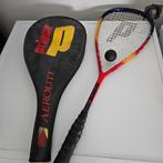 Prince Aerolite squashracket met hoes en bal, Sport en Fitness, Squash, Ophalen of Verzenden, Zo goed als nieuw, Racket, Met hoes