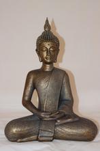 Zittend Thai Boeddha Polystone brons kleur(NIEUW)VERZEND OOK, Huis en Inrichting, Ophalen, Nieuw