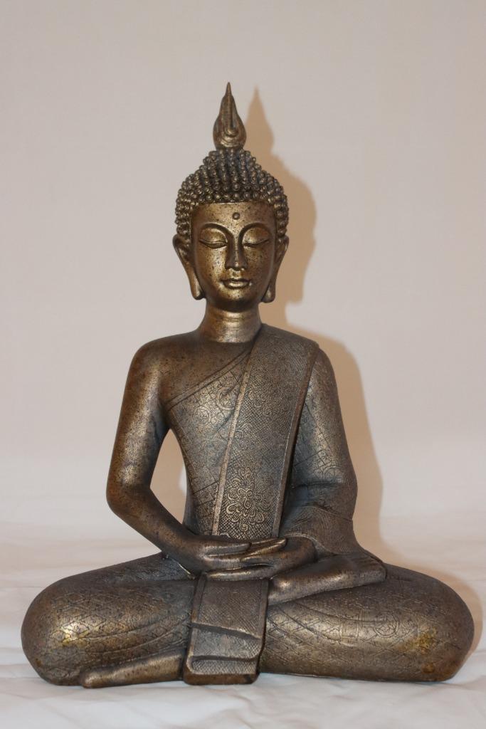 Zittend Thai Boeddha Polystone brons kleur(NIEUW)VERZEND OOK, Huis en Inrichting, Woonaccessoires | Boeddhabeelden, Nieuw, Ophalen