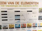 Poster Periodiek systeem van de elementen vintage brocante, Verzamelen, Rechthoekig Liggend, Gebruikt, A1 t/m A3, Ophalen