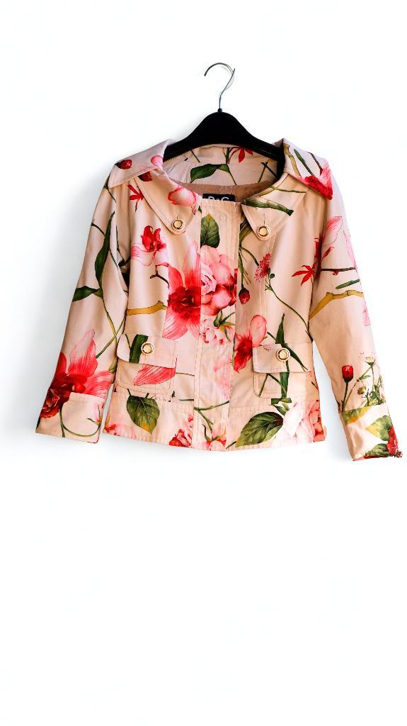 D&G (Dolce & Gabbana) Jasje met Bloemenprint - Maat 36/S, Kleding | Dames, Jasjes, Kostuums en Pakken, Zo goed als nieuw, Jasje