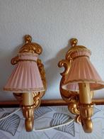 Antieke Wandlampen  metaal goud, Huis en Inrichting, Lampen | Wandlampen, Ophalen, Metaal