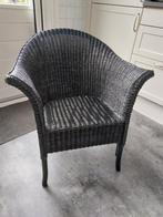 De echte Lloyd loom 2 x zwart pitriet (rotan) stoelen, Riet of Rotan, Twee, Zo goed als nieuw, Zwart