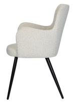 Wing Chair White Pearl – Luxe Eetkamerstoelen Licht, Japandi, Hotel Chique, Modern, Wit, Ophalen of Verzenden, Metaal