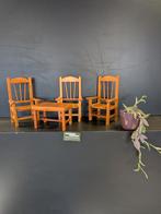 Houten Poppenmeubels - Tafel en 3 Stoelen, Ophalen of Verzenden