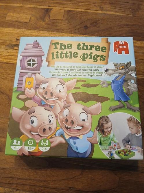De Drie Biggetjes - Jumbo Kinderspel, Hobby en Vrije tijd, Gezelschapsspellen | Bordspellen, Zo goed als nieuw, Een of twee spelers