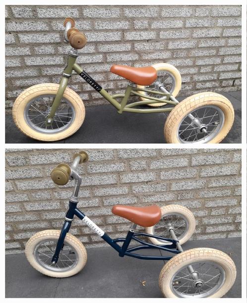 veloretti tricycle loopfiets blauw of legergroen, Kinderen en Baby's, Speelgoed | Buiten | Voertuigen en Loopfietsen, Gebruikt