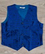 BLAUW GLITTER GILET 176 1X GEDRAGEN ALS NIEUW, Ophalen of Verzenden, Zo goed als nieuw, Jongen of Meisje, Overige typen