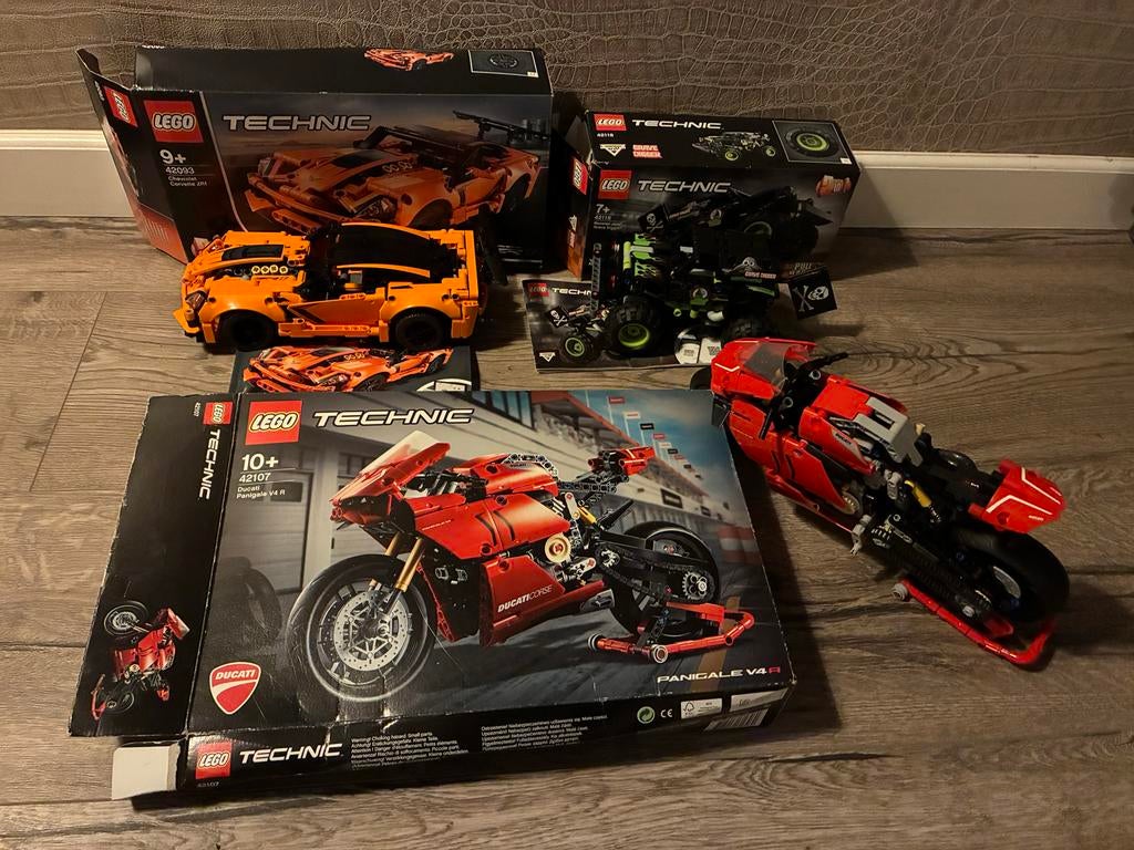 Technic lego - motor, auto en monstertruc, Ophalen, Gebruikt, Complete set, Lego