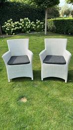 Lloyd Loom stoelen wit, Ophalen, Riet of Rotan, Gebruikt, Twee