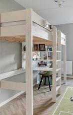 Hoogslaper met bureau en planken - Stoere kinderkamer, Ophalen, Eenpersoons, 160 tot 180 cm, Zo goed als nieuw