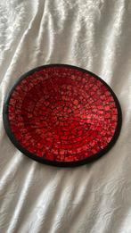 Schaal glasmozaiek rood, Ophalen of Verzenden