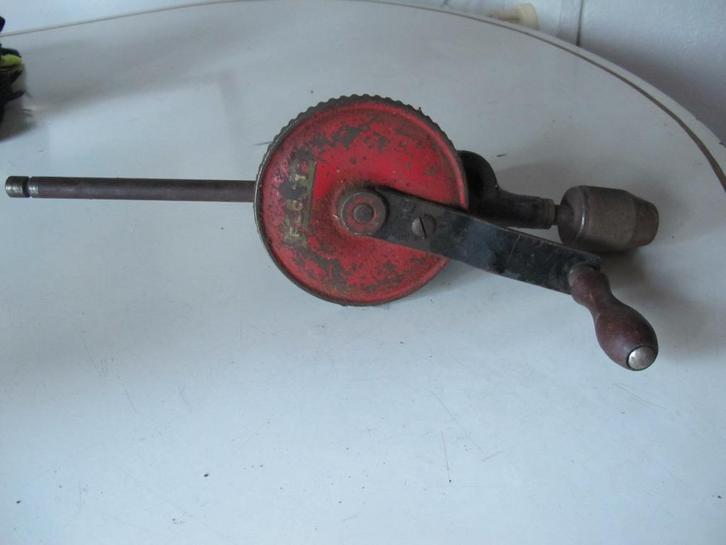 Vintage hand pomp schroevendraaier, soldeerapp V&D, handboor, Doe-het-zelf en Verbouw, Gereedschap | Handgereedschap, Gebruikt