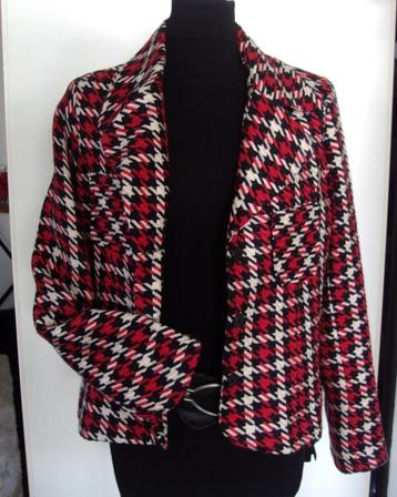 Pied le Coq jasje, rood/zwart/ crème NEVER MIND maat M beschikbaar voor biedingen
