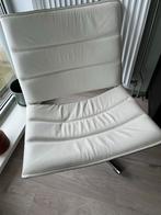 Witte Leren Fauteuil, Huis en Inrichting, Stoelen, Ophalen, Gebruikt, Wit, Leer