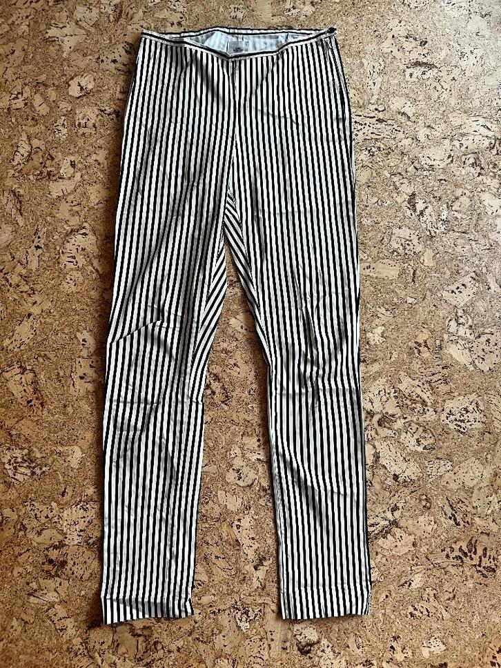 Mads Norgaard skinny broek gestreept, Kleding | Dames, Broeken en Pantalons, Zo goed als nieuw, Maat 38/40 (M), Zwart, Lang, Ophalen of Verzenden