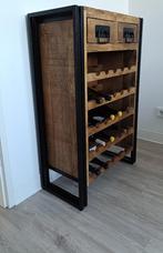 Mango houten wijnkast industriële stijl, Huis en Inrichting, Woonaccessoires | Wijnrekken, Ophalen, Gebruikt, 25 flessen of meer