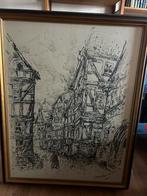 Makkes Schilderij uit 1976 met originele lijst, Ophalen