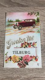 Oude ansichtkaart Groeten uit Tilburg fantasie 1932, Ophalen of Verzenden, 1920 tot 1940, Gelopen, Noord-Brabant