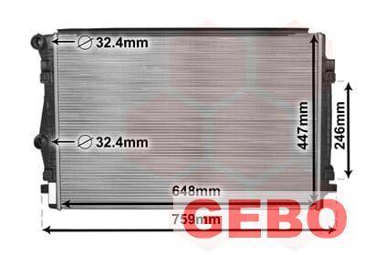 Volkswagen Golf 8 1.4 GTE 2020+ radiateur benzine 5Q0 121 25, Auto-onderdelen, Motor en Toebehoren, Volkswagen, Nieuw, Ophalen of Verzenden