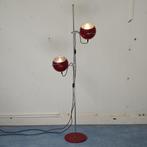 Vintage bollen vloerlamp rood, Huis en Inrichting, Lampen | Vloerlampen, Ophalen, Gebruikt, Vintage, Metaal