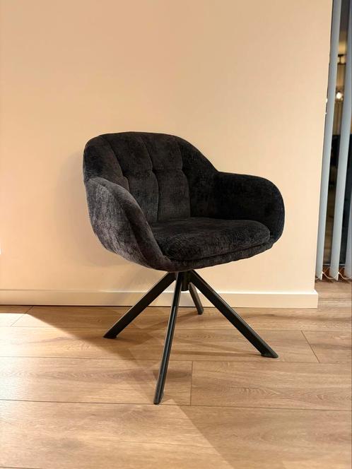 Eetkamerstoel antraciet stof draaibaar nieuw uit voorraad, Huis en Inrichting, Stoelen, Nieuw, Vijf, Zes of meer stoelen, Metaal